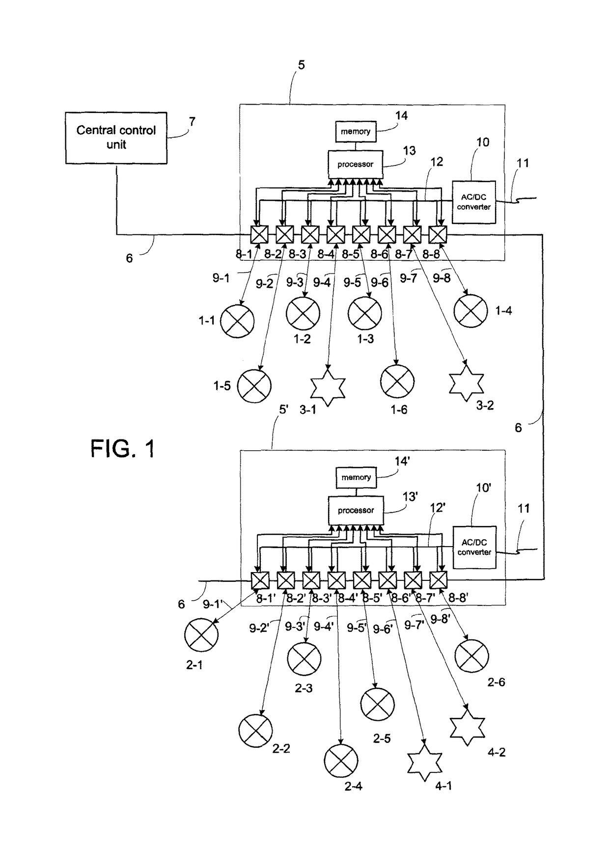 Electrical lighting system power control