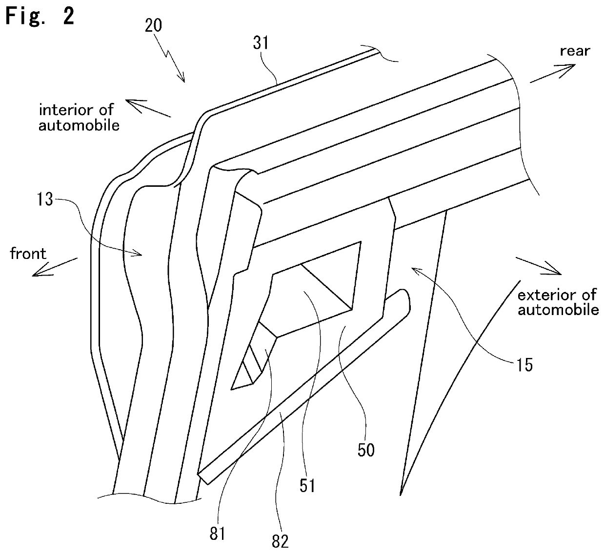 Corner part structure of glass run