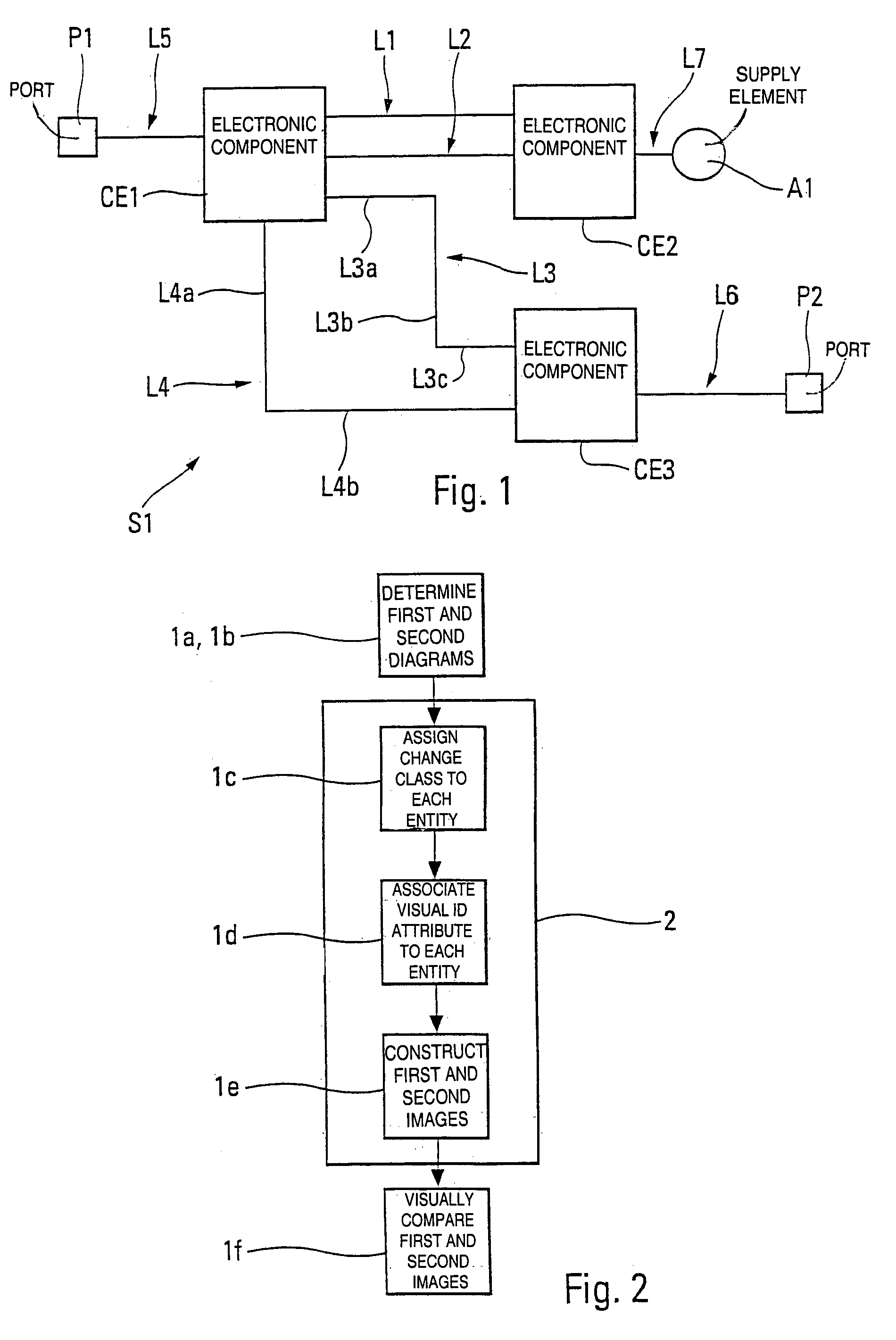 Procedure for determining modifications made to an electronic card and methods of fabricating an electronic card and an item equipment provided with an electronic card