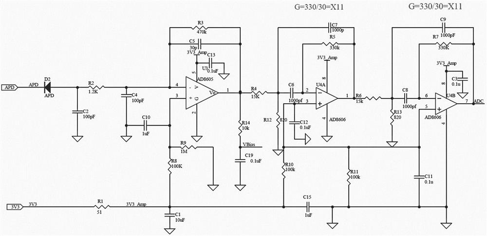 A special circuit for laser ranging and a ranging method based on the circuit