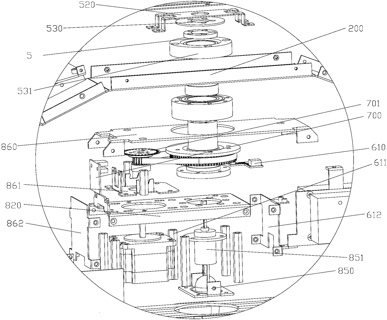 Moving light based on glass conversion laser source