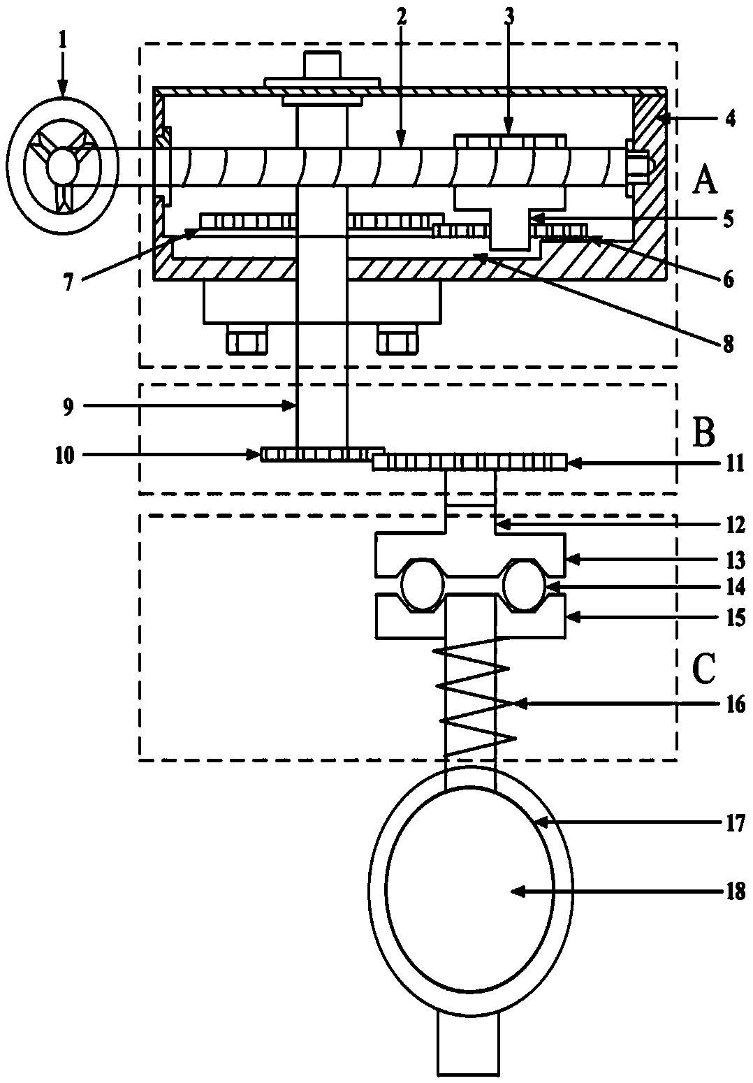 Water-resistant butterfly valve and method for low-lying position of large-fall oil conveying pipeline