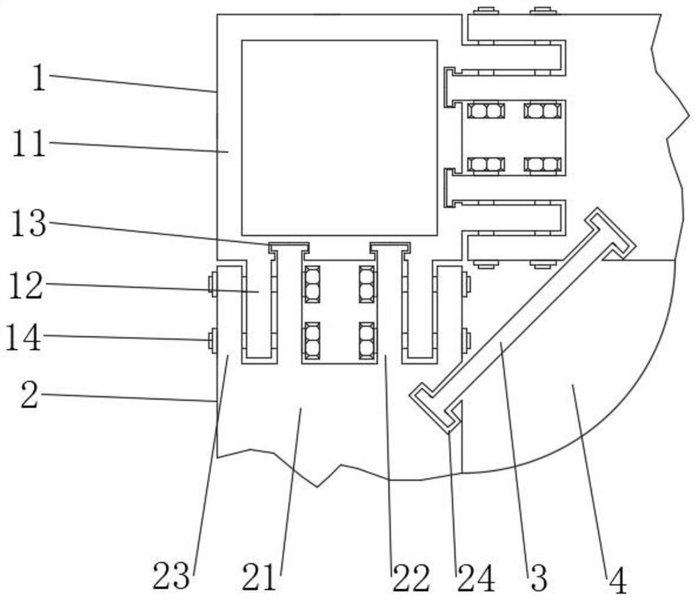 A fixing device for container house wall installation