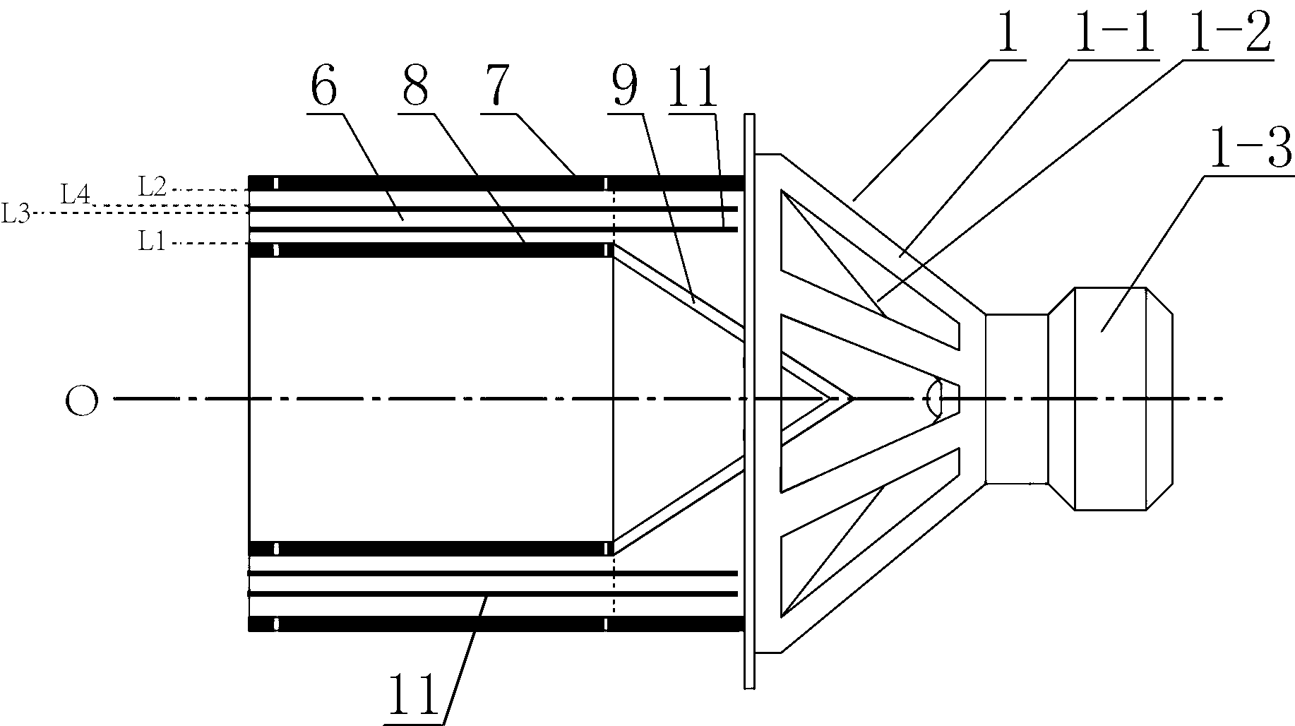 Forward speaker system with precision circular-tube compound channel set