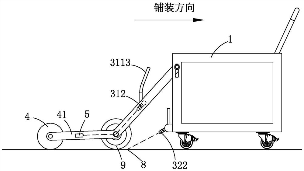 A kind of asphalt waterproof coiled material paving equipment and paving method