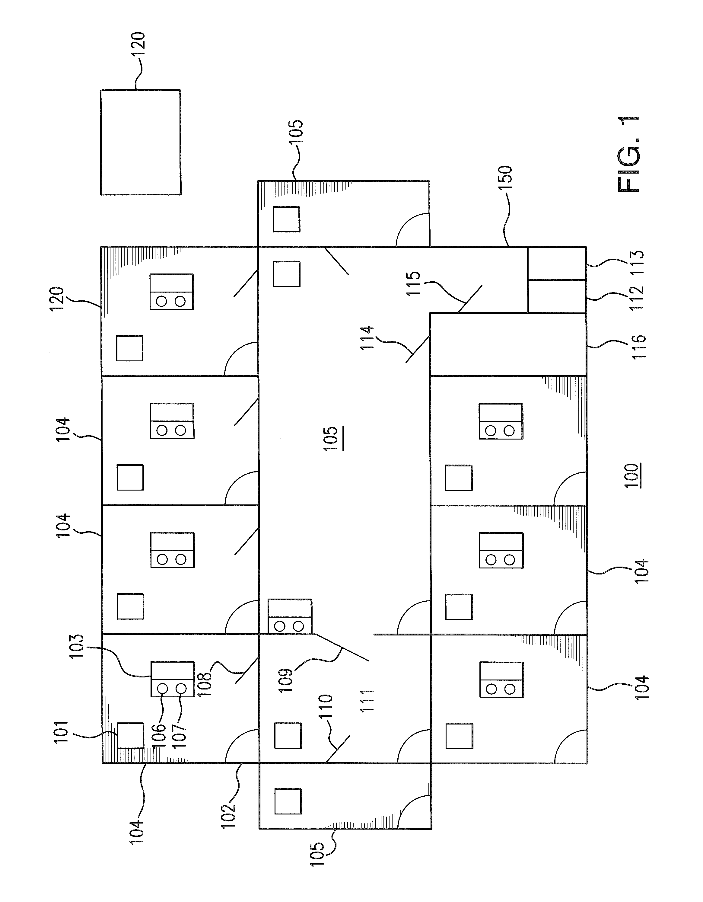 Security system for identifying disturbances in a building