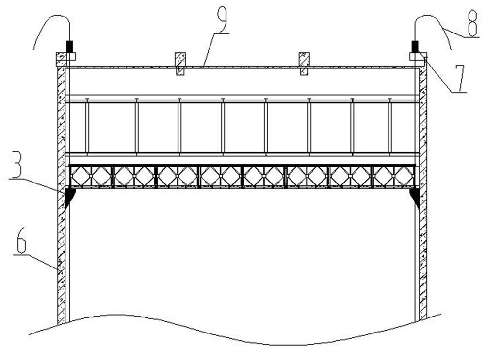 Construction method of high-altitude long-span heavy-duty tool formwork supporting steel platform