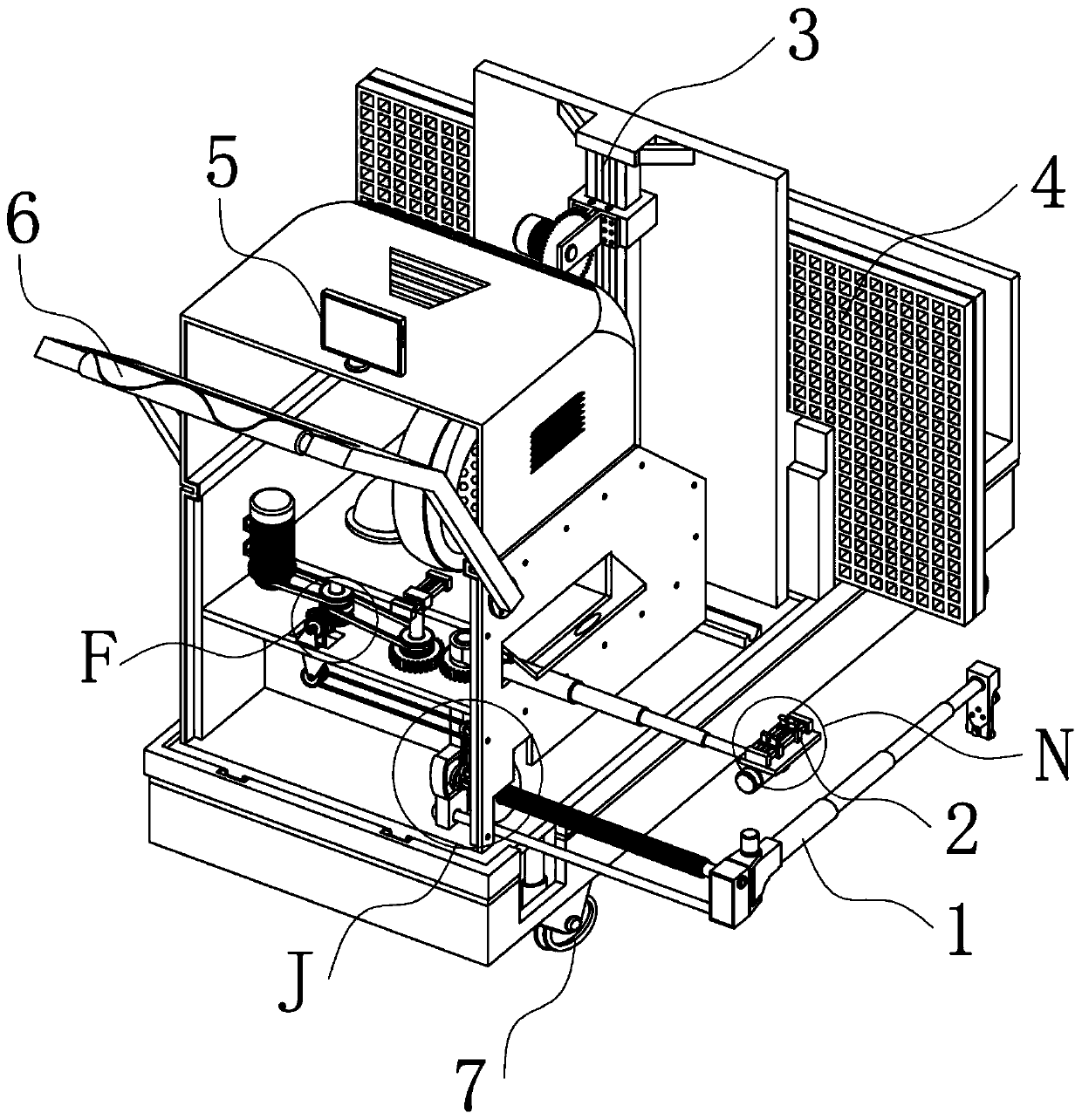 Automatic fiberboard composite board laying device