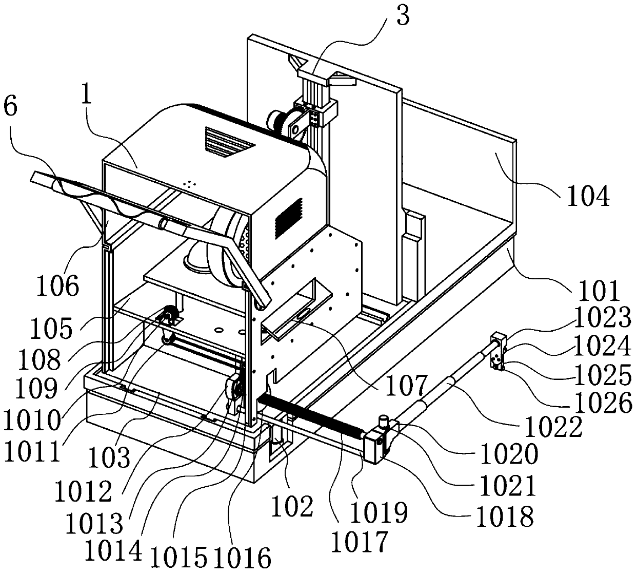 Automatic fiberboard composite board laying device