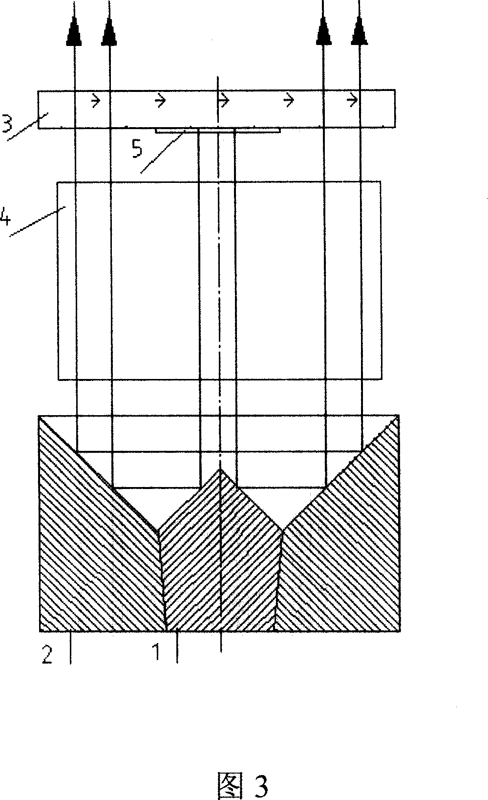 Laser resonance cavity of the combined full reflection mirror with the right-angle interval and external taper