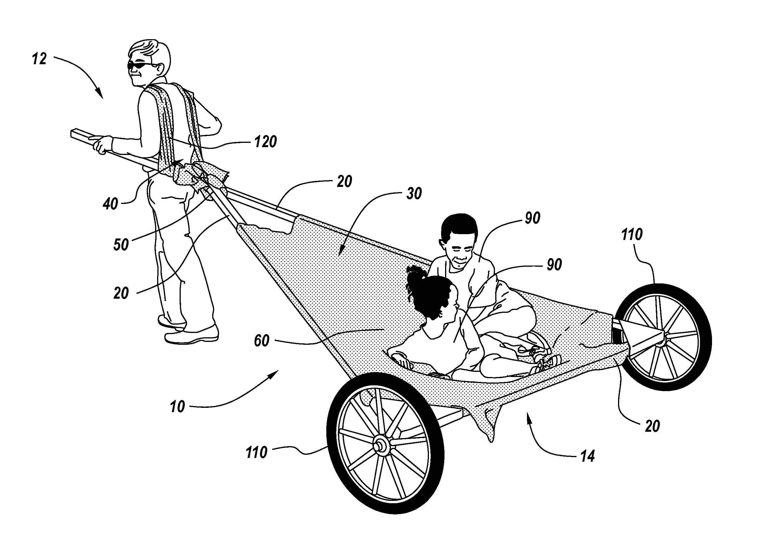 Wheeled travois