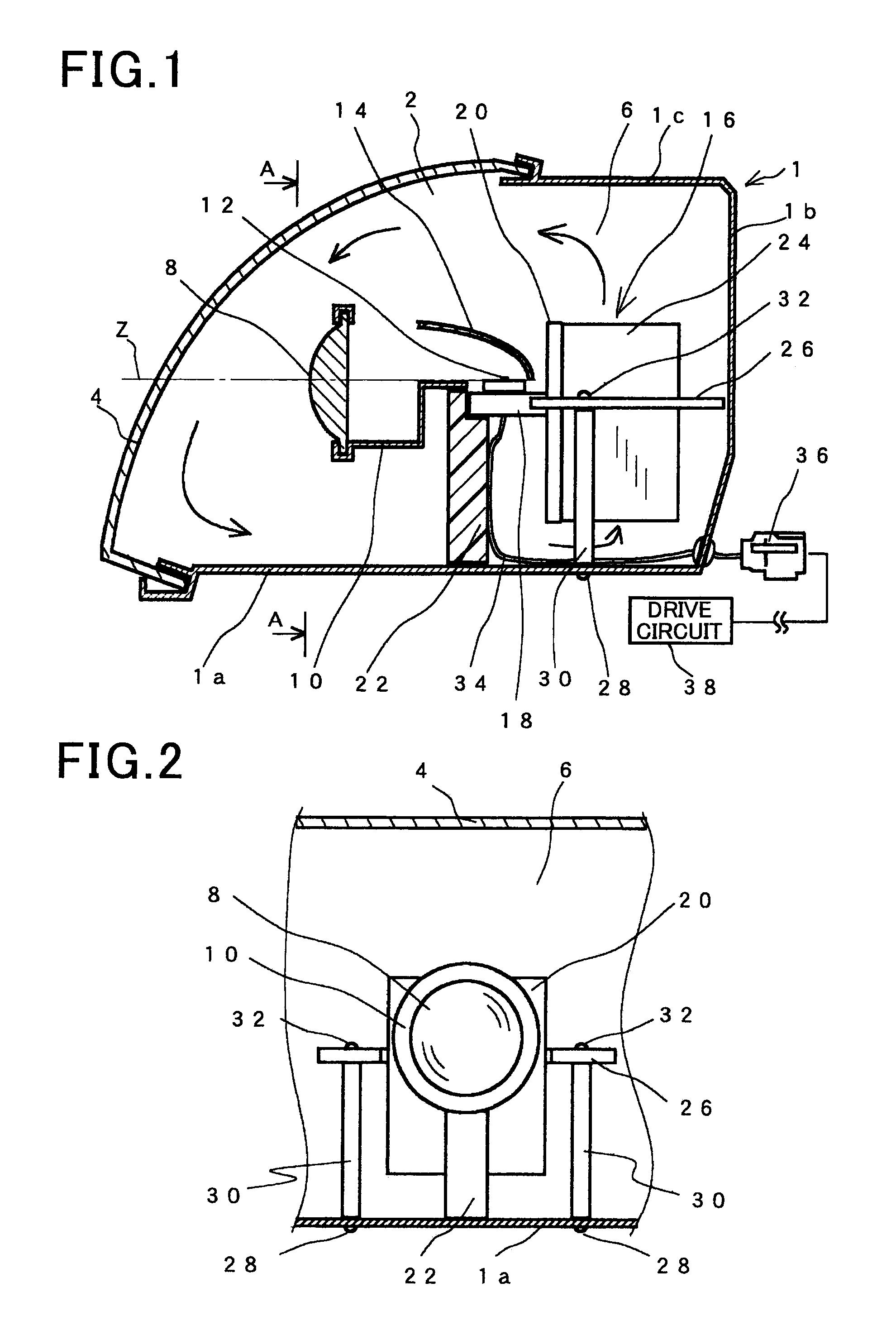 Vehicle headlamp assembly with convection airflow controlling plate