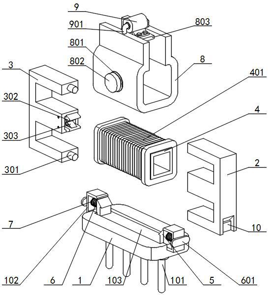 A modular assembled electronic transformer