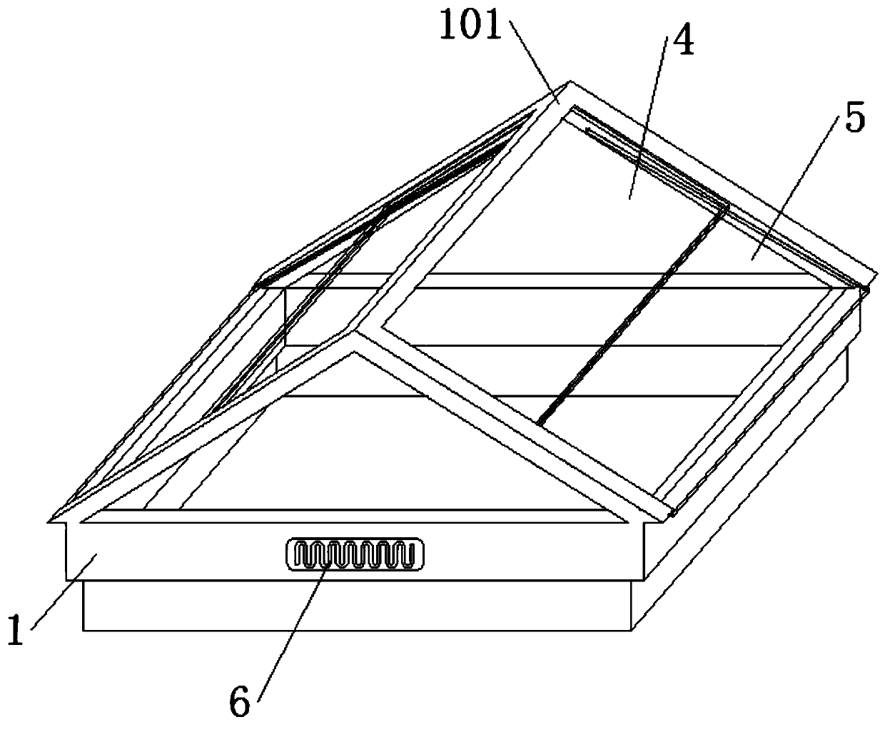 Underground garage building lighting structure