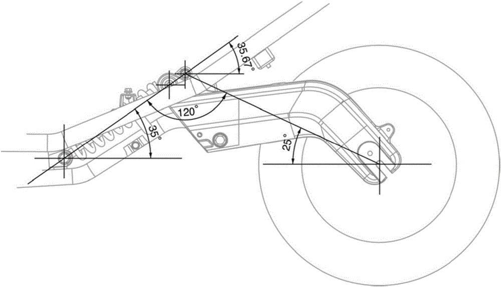 Intermediate oblique-pulling damping structure of electric bicycle
