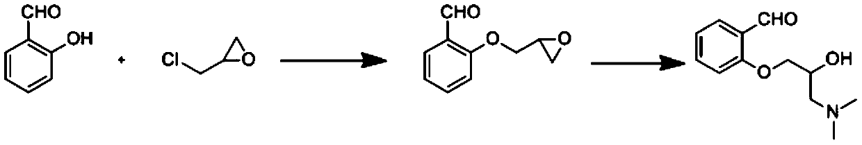 Method for synthesizing 2-(3-dimethylamino-2-hydroxy) propoxybenzaldehyde as intermediate of sarpogrelate hydrochloride
