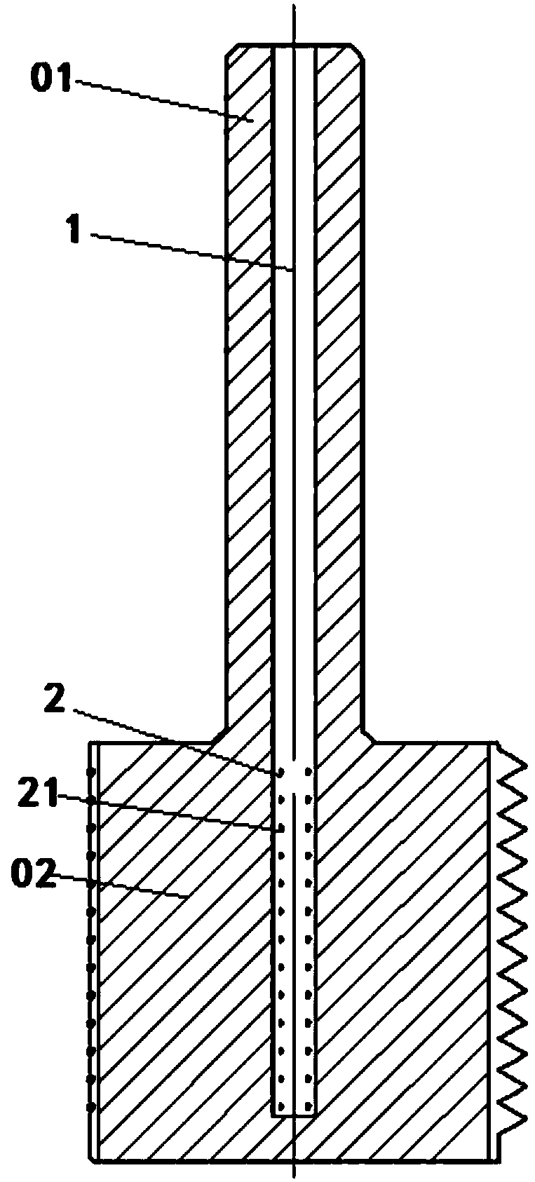 Screw tap with self-lubricating cooling structure