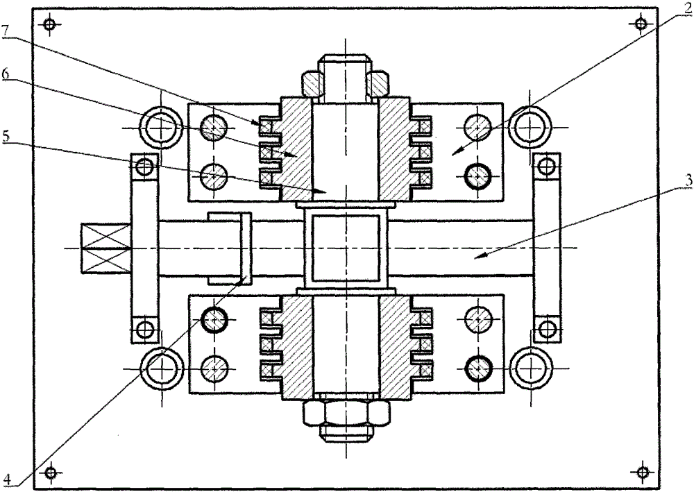 Annular damping parts dynamic characteristic test vibration table device