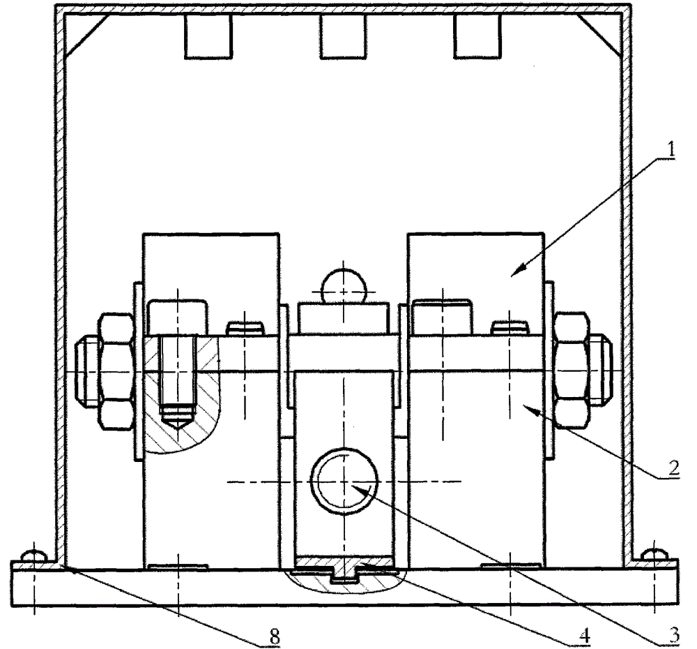 Annular damping parts dynamic characteristic test vibration table device