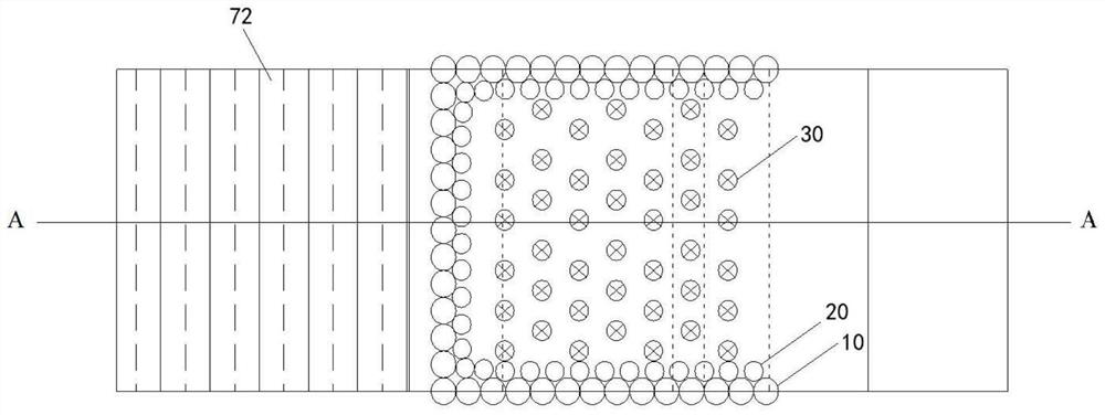 Soft foundation water passing wharf structure