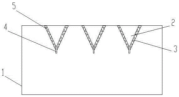 Underground water pipeline with built-in restricting conical chamfered blocks