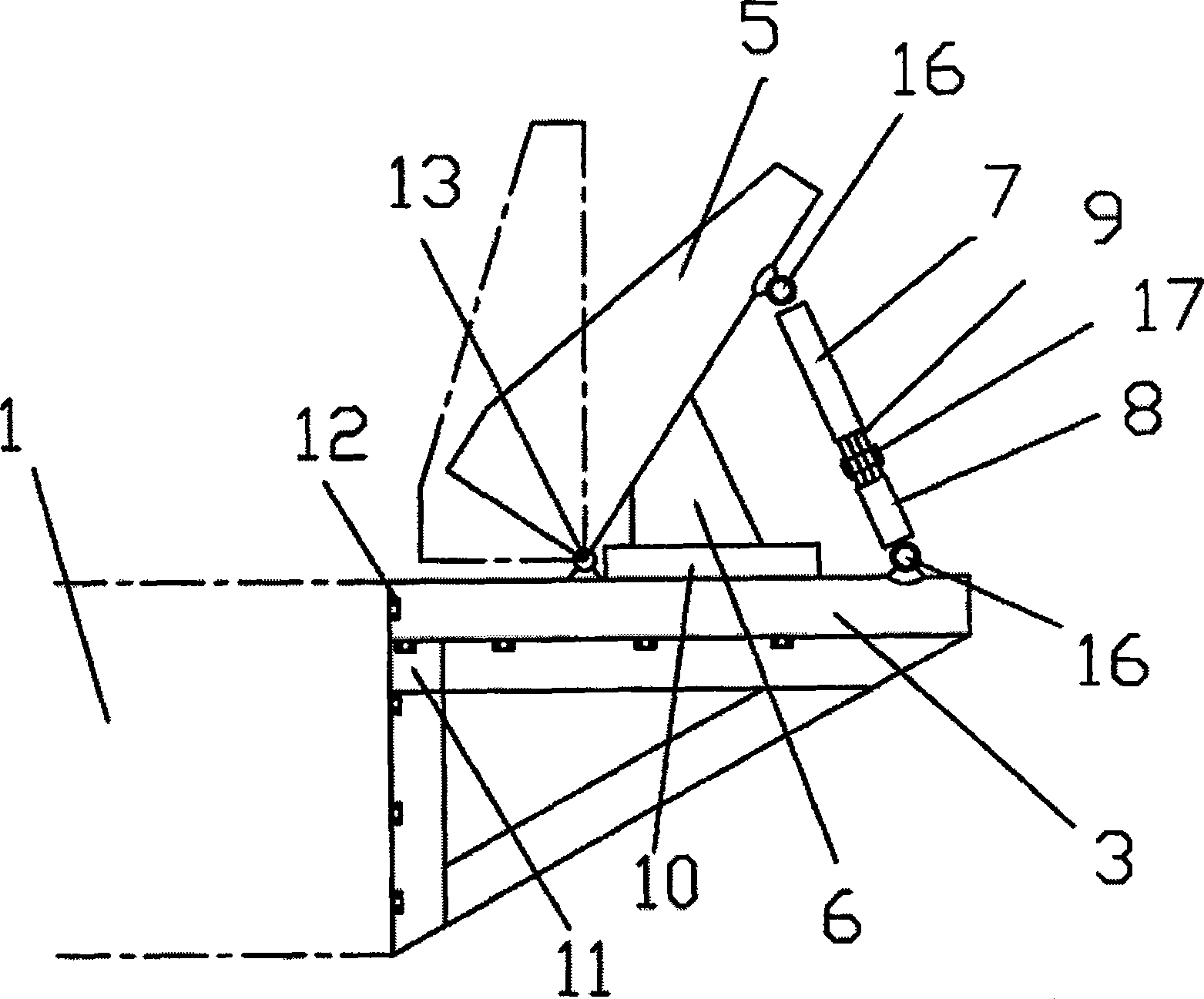 Positioning device for landing containers in use for automatic wharf of containers