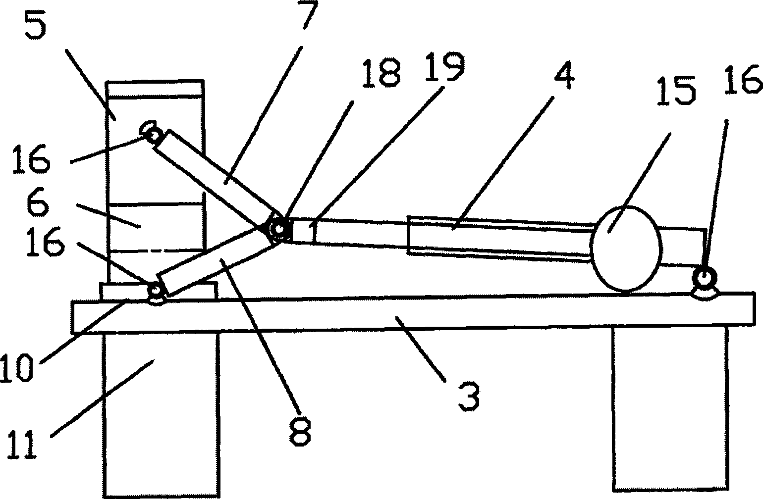 Positioning device for landing containers in use for automatic wharf of containers