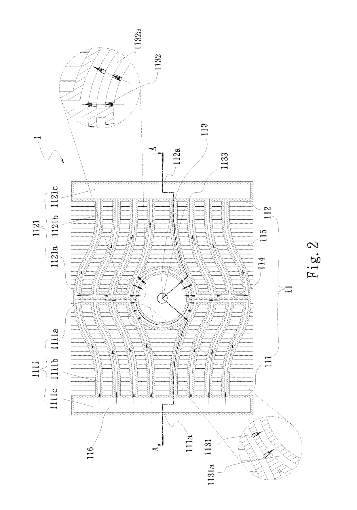 Water-cooling radiator unit and water-cooling module using same