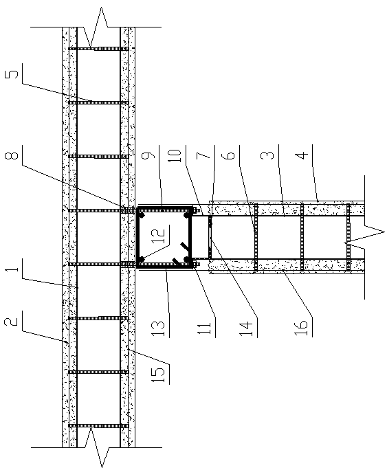 Threaded sleeve and T-shaped node of short U-shaped steel connection type steel concrete combined pipes