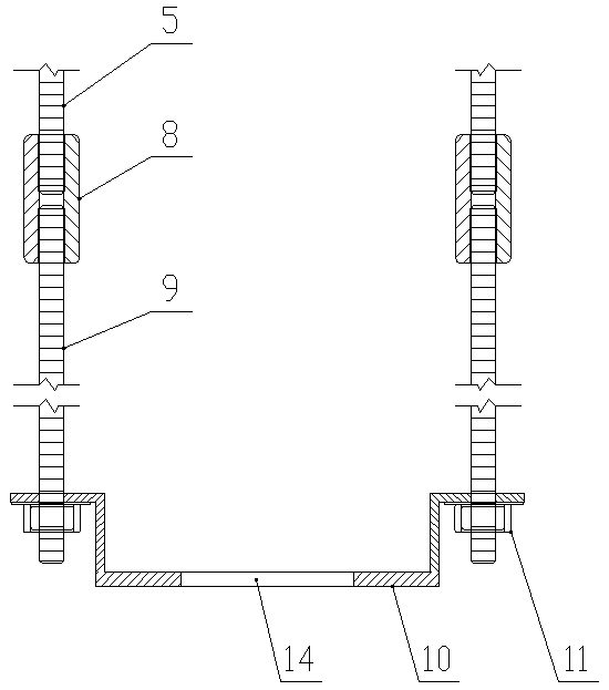 Threaded sleeve and T-shaped node of short U-shaped steel connection type steel concrete combined pipes