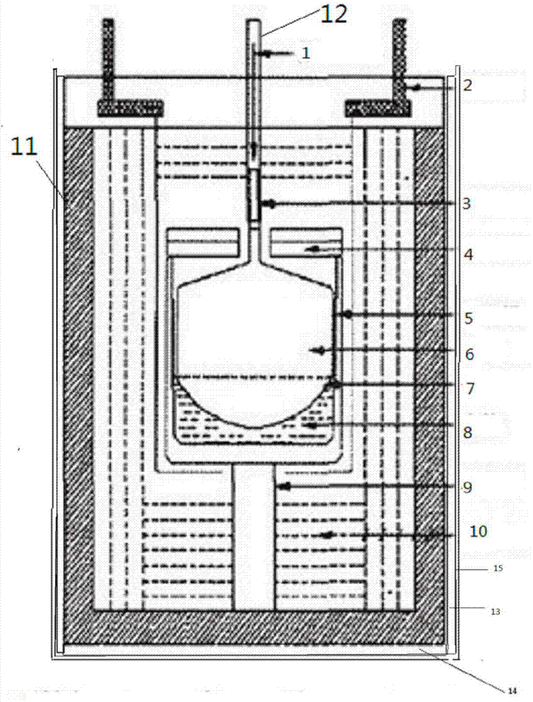 83kg-grade sapphire crystal furnace crystal-growing structure and crystal-growing method