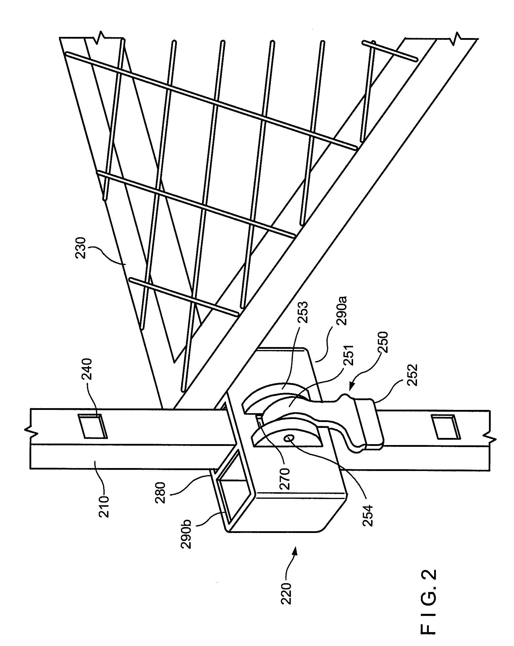 Shelving system with stabilizing brackets and method of assembly