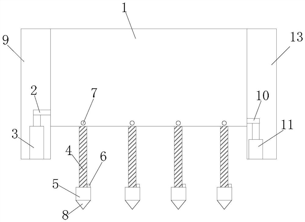 Agricultural intelligent detection device capable of realizing high-precision adjustment of to-be-detected depth of sensor