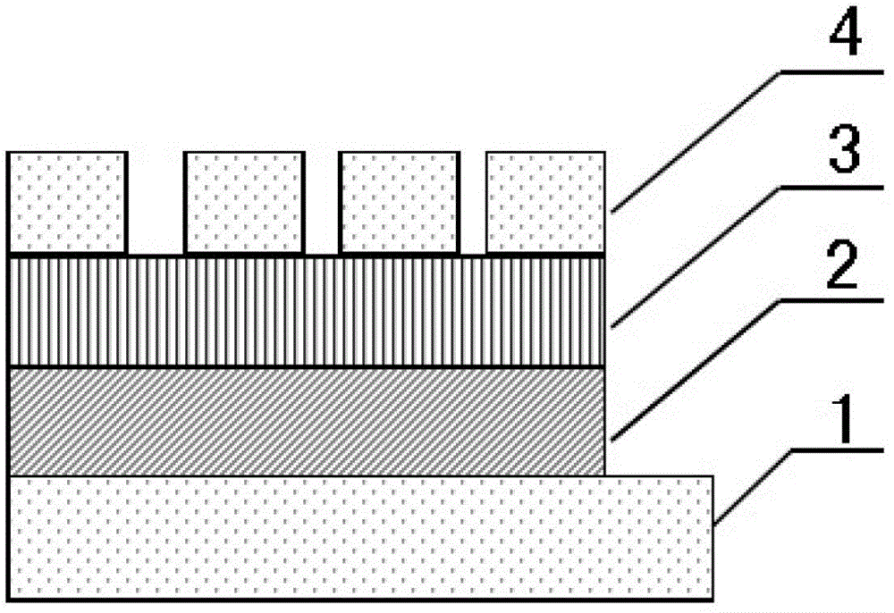 Resistance random access memory based on vanadium oxide/zinc oxide laminated structure and preparation method thereof