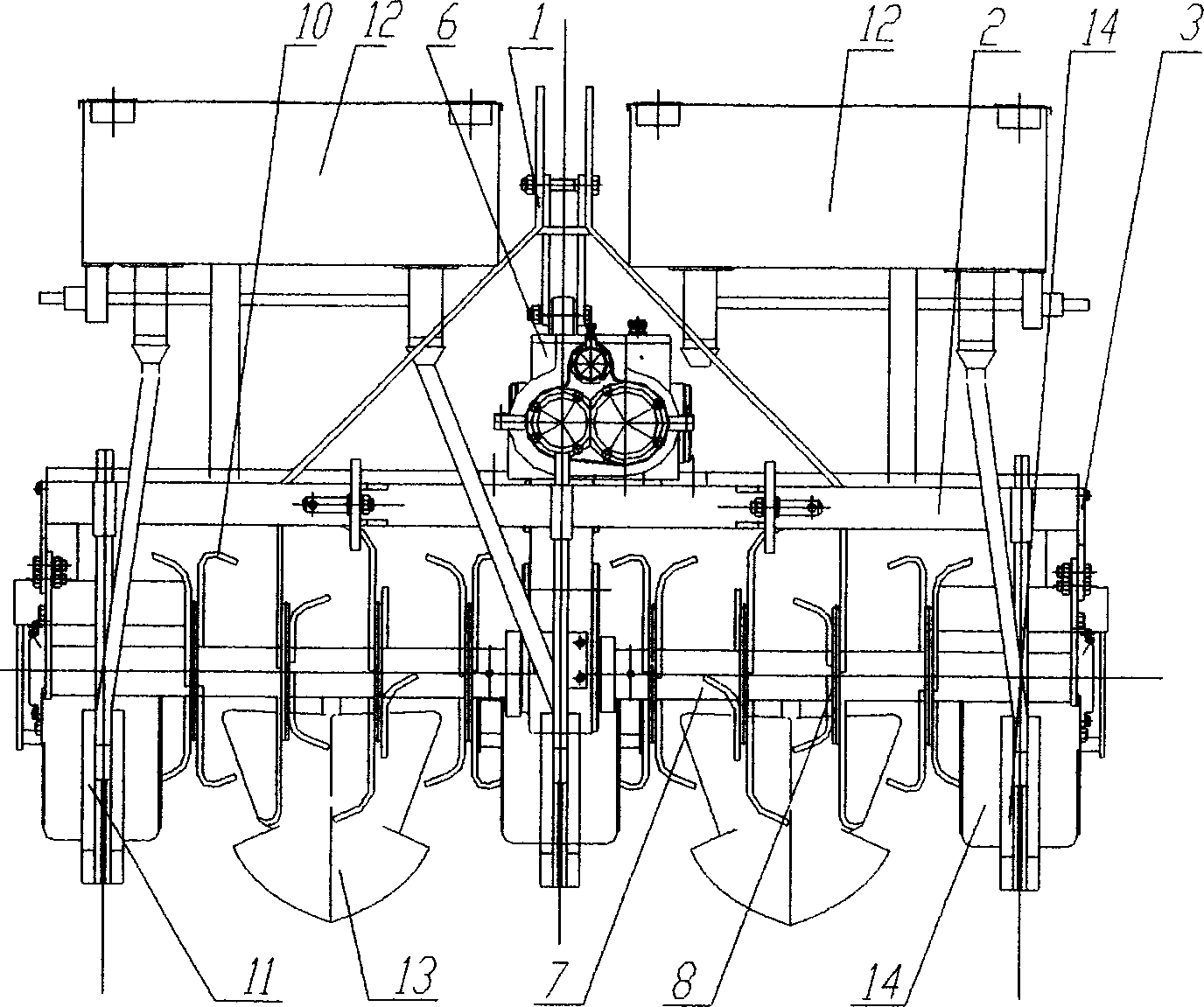 Universal gyrotilling stubble-breaking machine