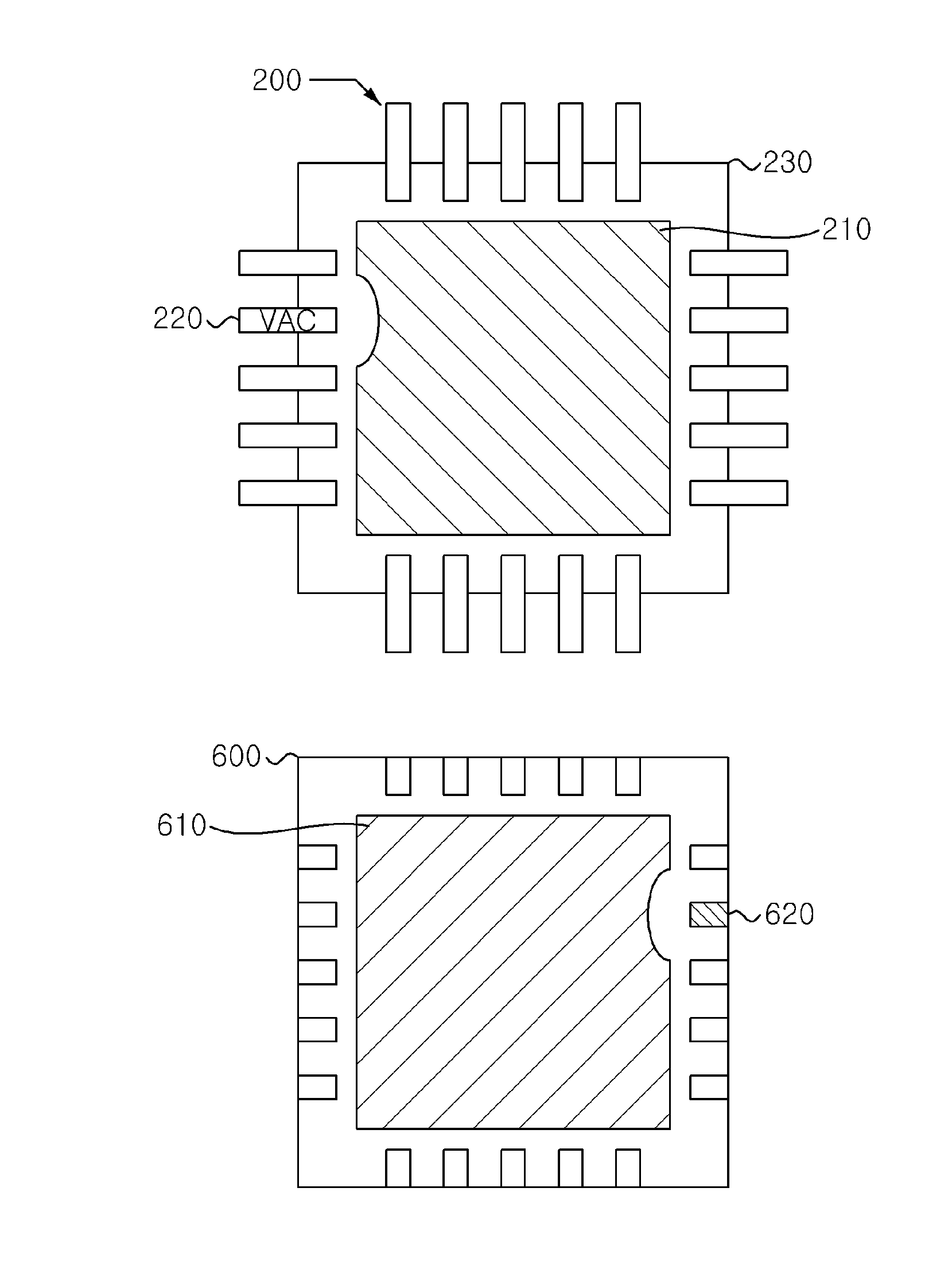 Substrates and integrated circuit chip with improved pattern