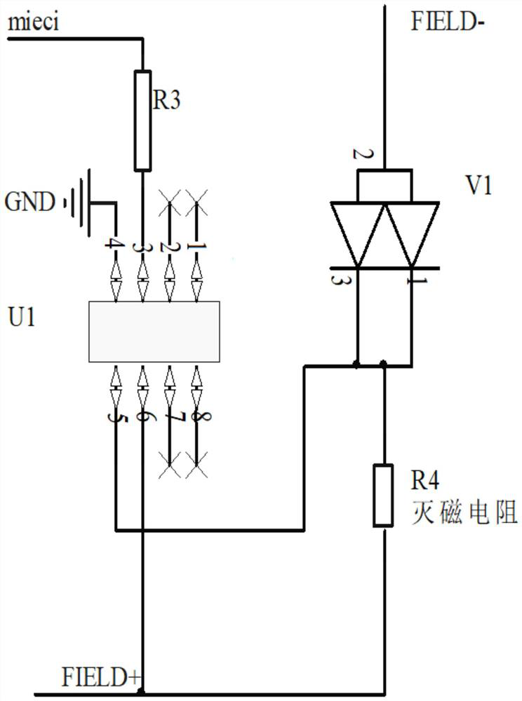 A three-stage synchronous generator transient overvoltage suppression circuit and its realization method