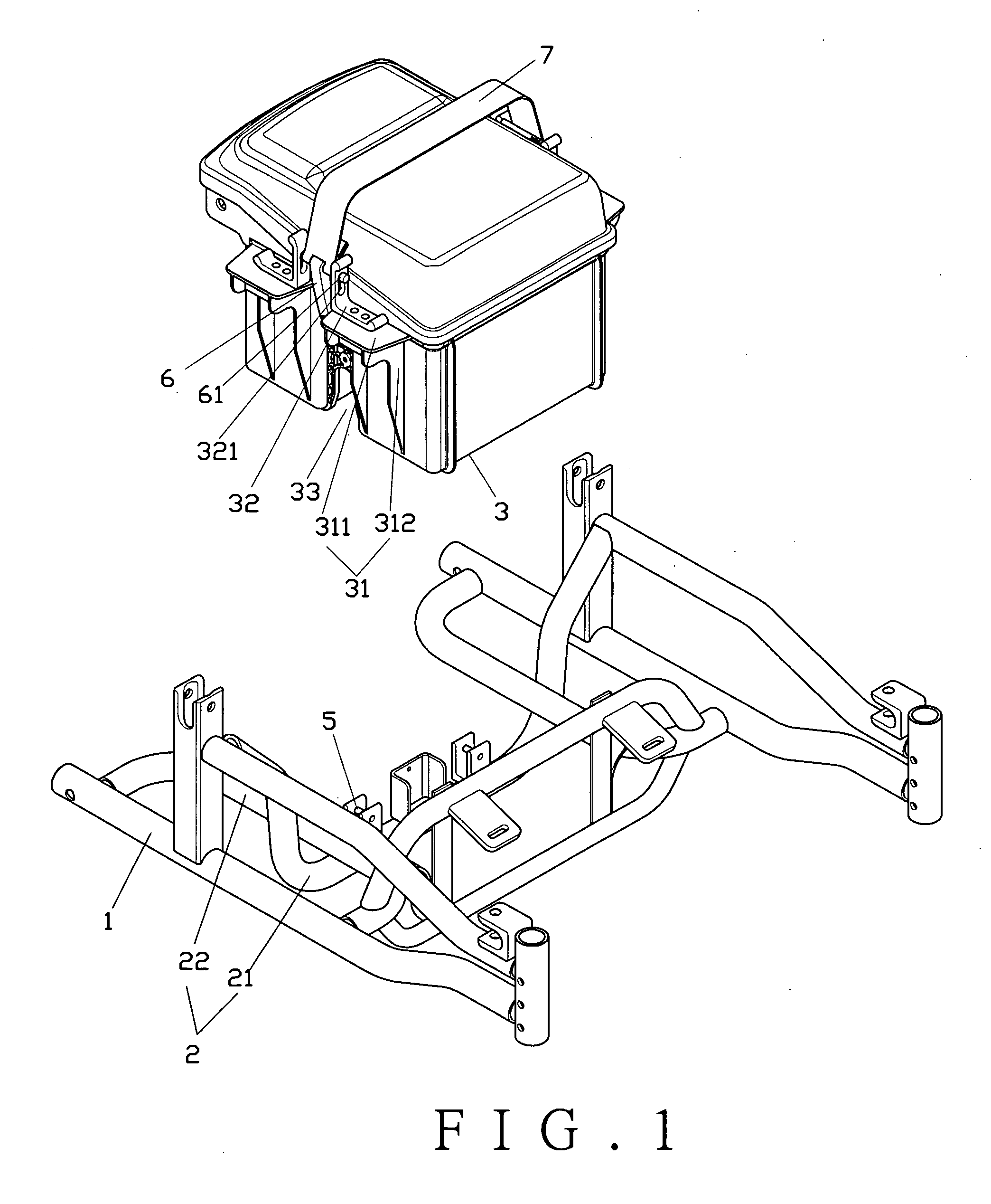 Battery quick-release structure for an electric mobility scooter