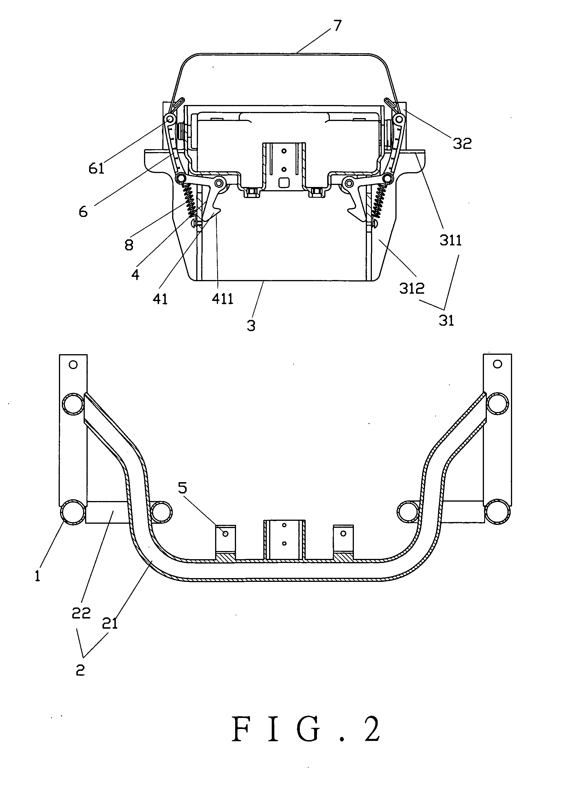 Battery quick-release structure for an electric mobility scooter