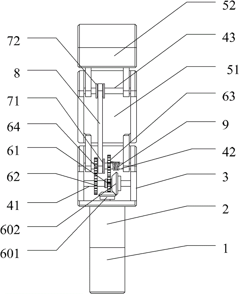 Double joint and equidirectional drive hybrid under-actuated robot finger device