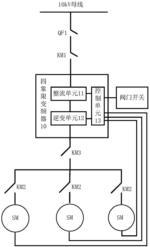 Water pump power generation system in pumping station and control method
