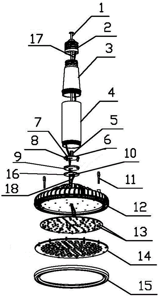 Patio lamp with conductive connecting rod
