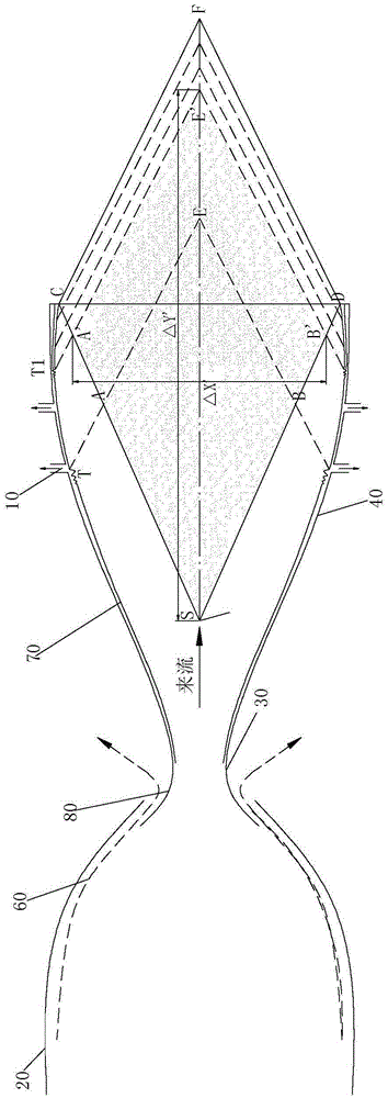 Method for enlarging static test area of ​​hypersonic silent nozzle and hypersonic nozzle