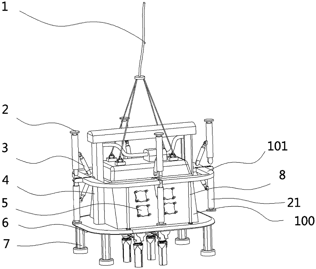 Submarine exploration sampling device and method