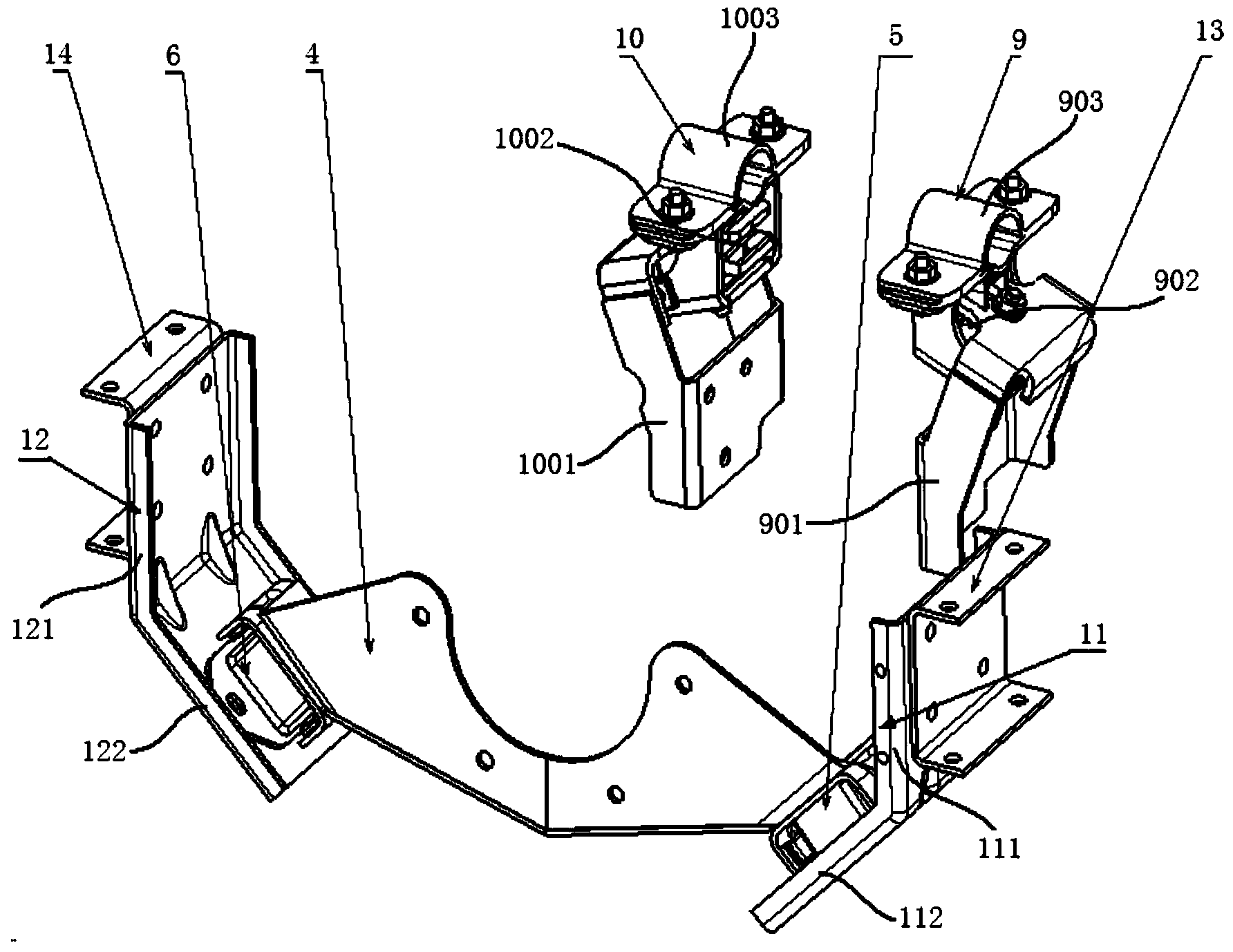 Suspension system for electric vehicle power assembly