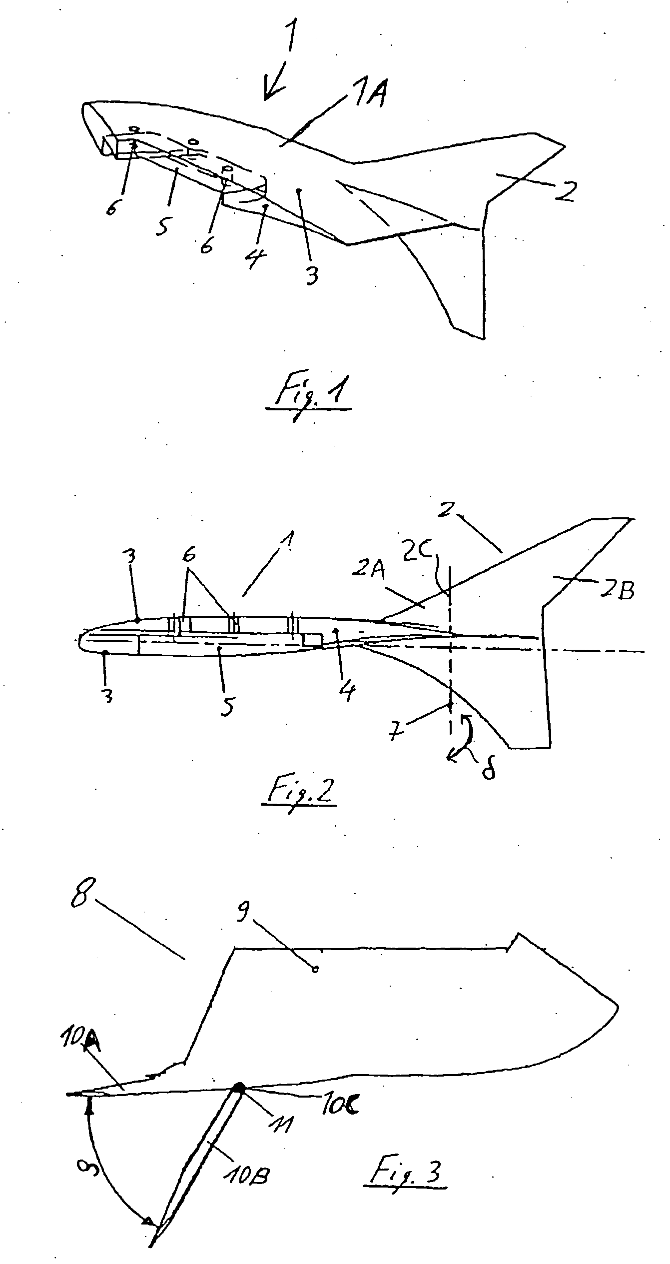 Aerodynamic component for controlling a landing guide path of an aircraft