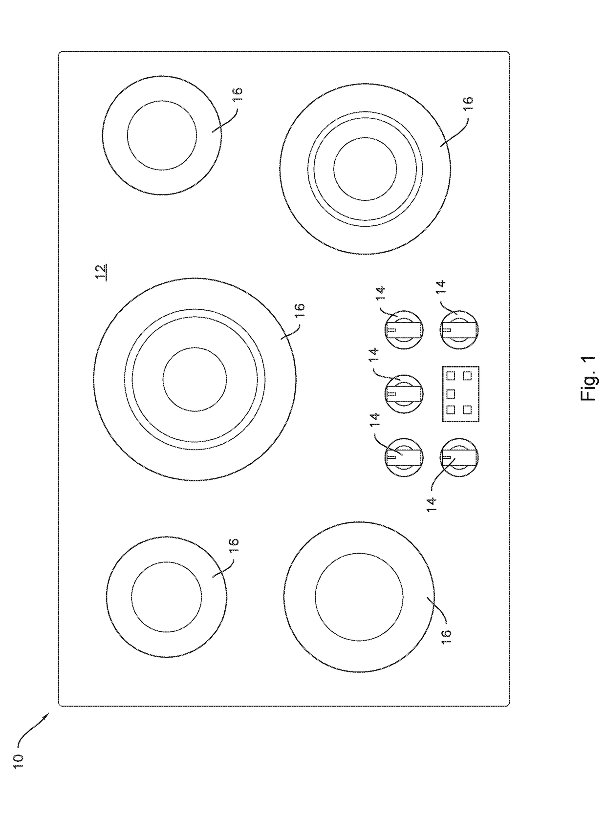 Locator cover for a cooktop appliance