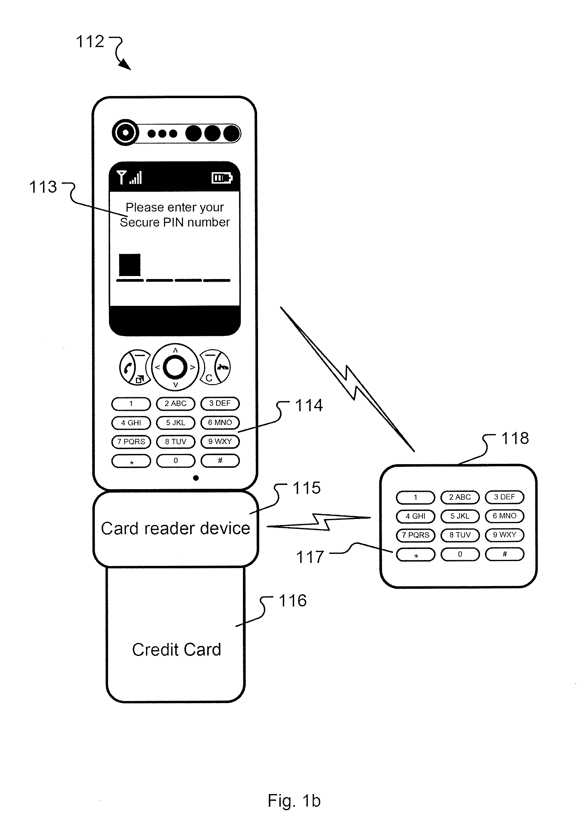 Stand-alone secure pin entry device for enabling emv card transactions with separate card reader