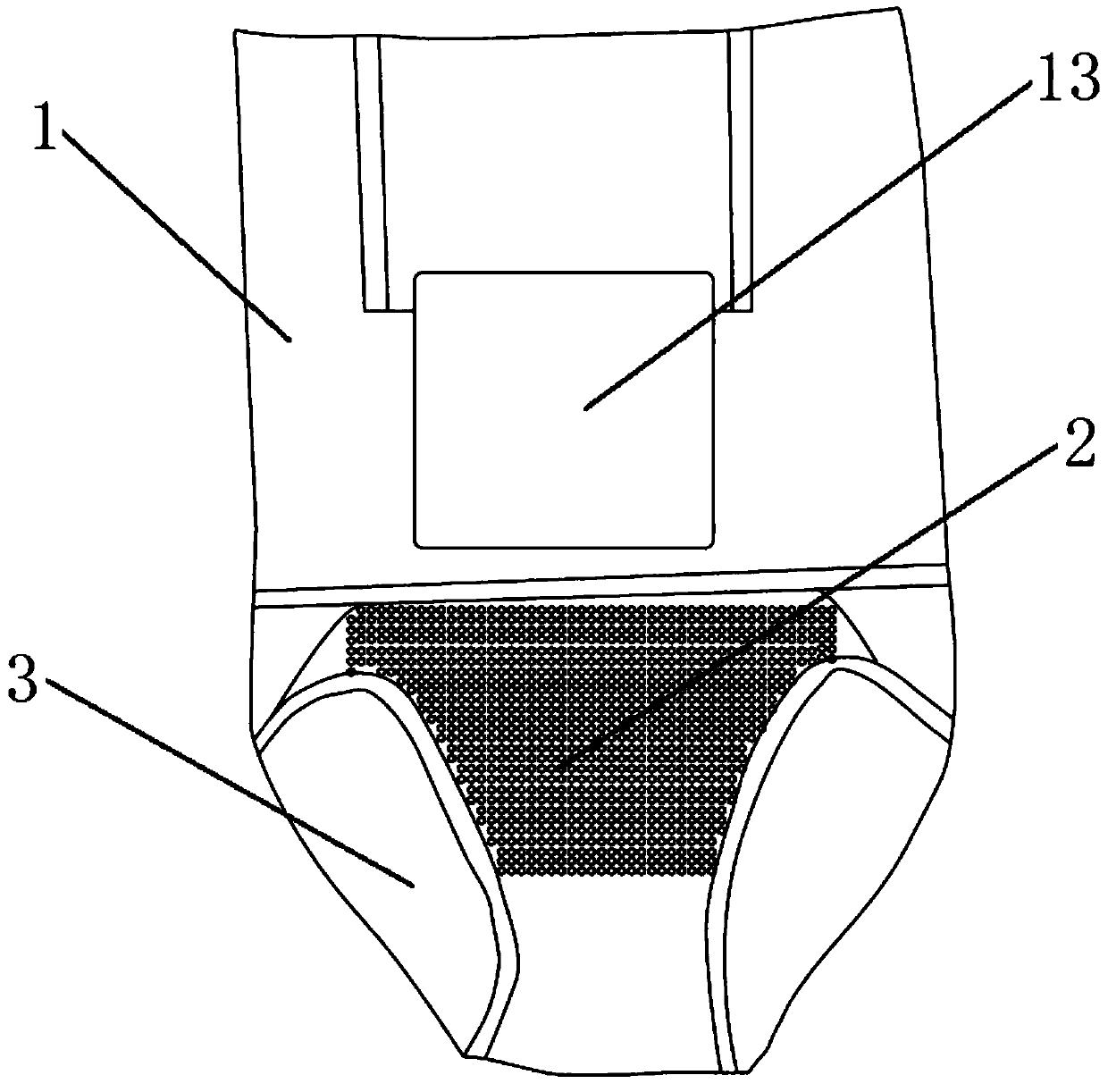 Underpants for hot compress of Shenque acupoint