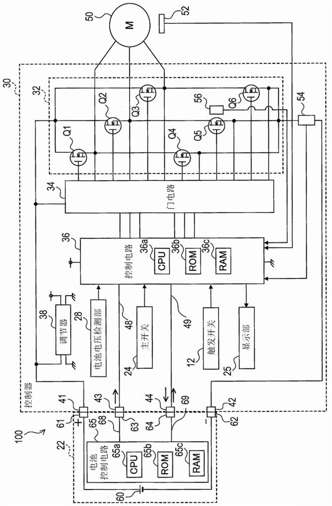 Power-driven tool and battery pack